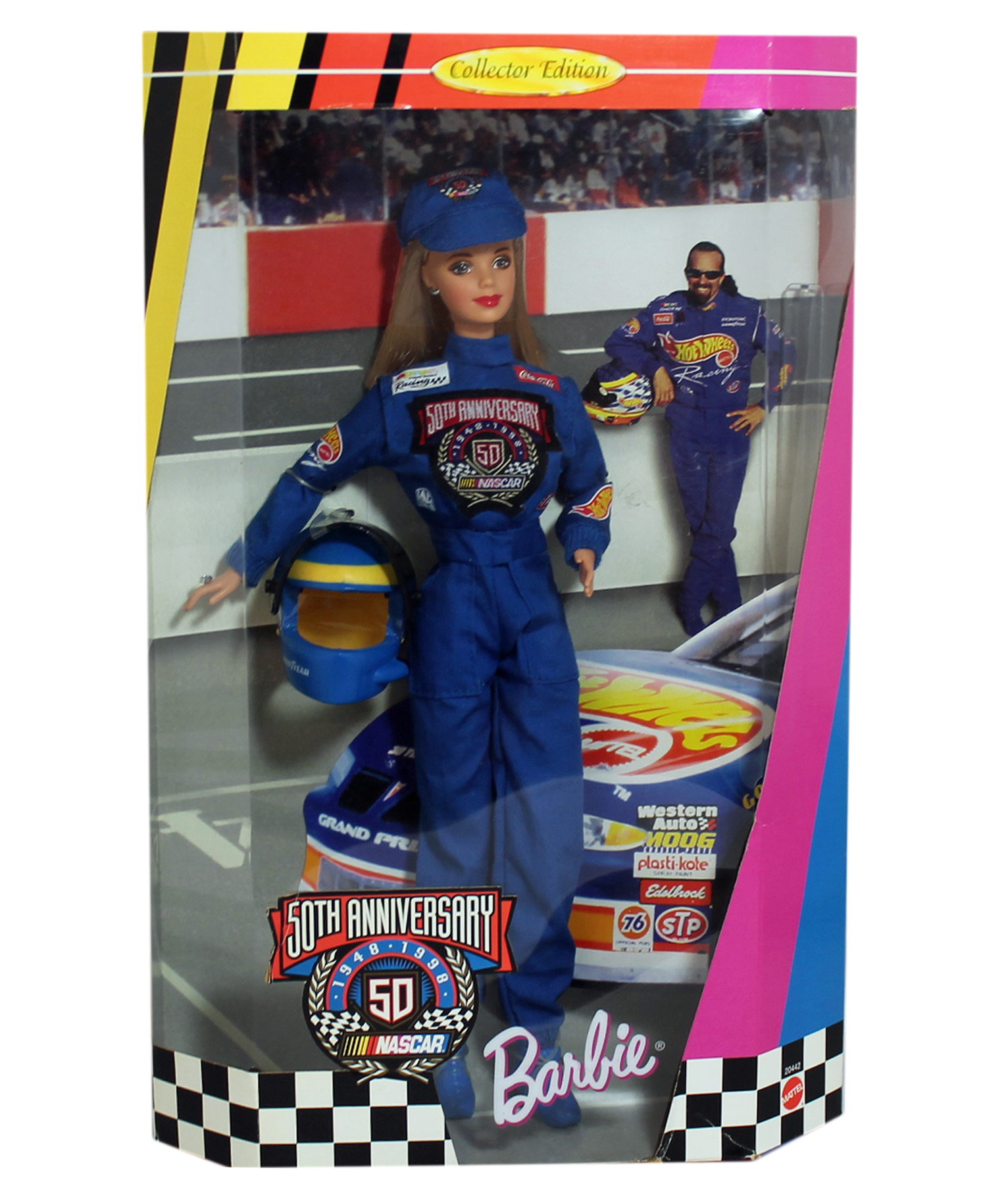 1998 50th Anniversary Nascar Barbie, NRFB, (20442) Non-Mint Box | eBay