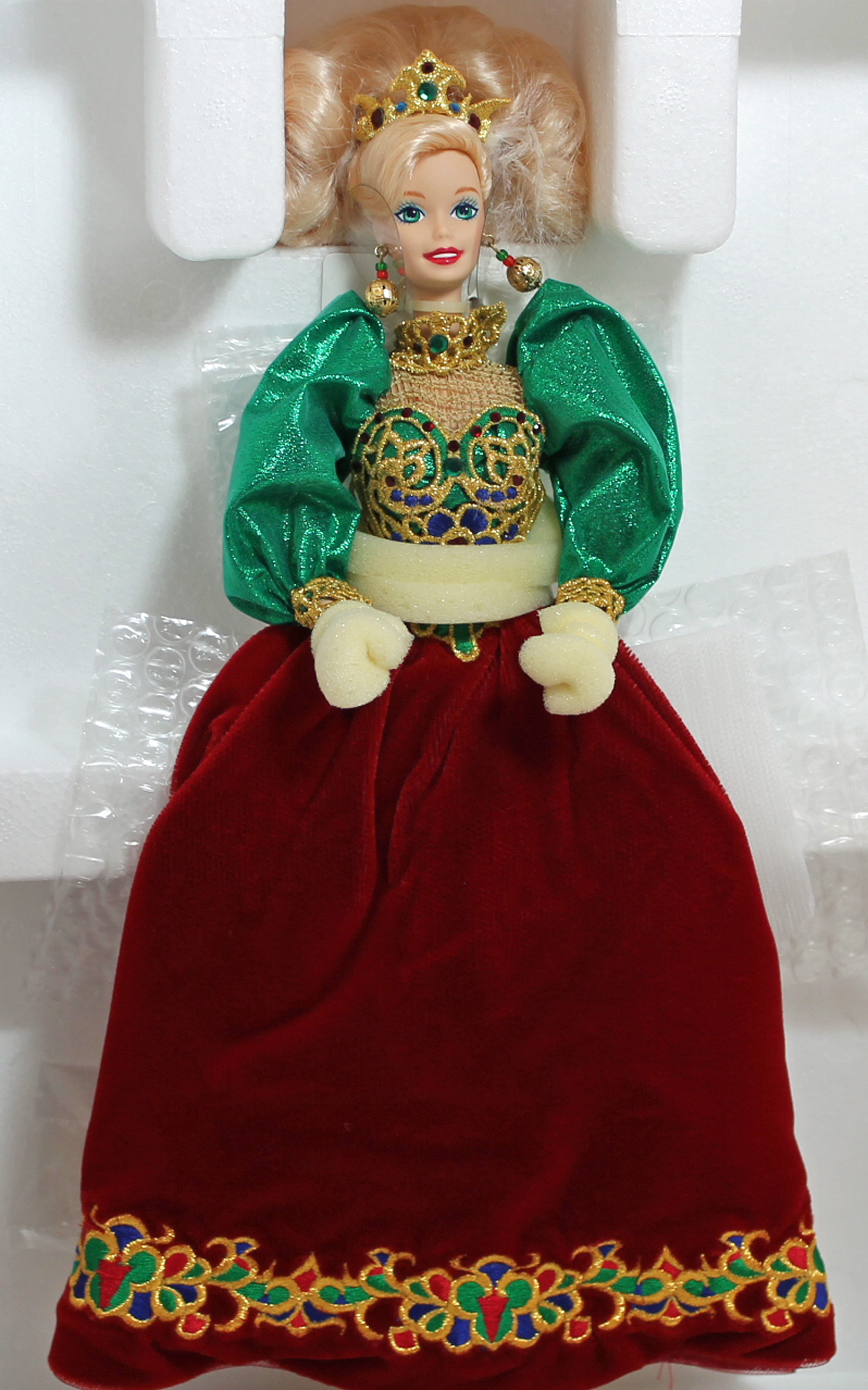 holiday jewel porcelain barbie doll