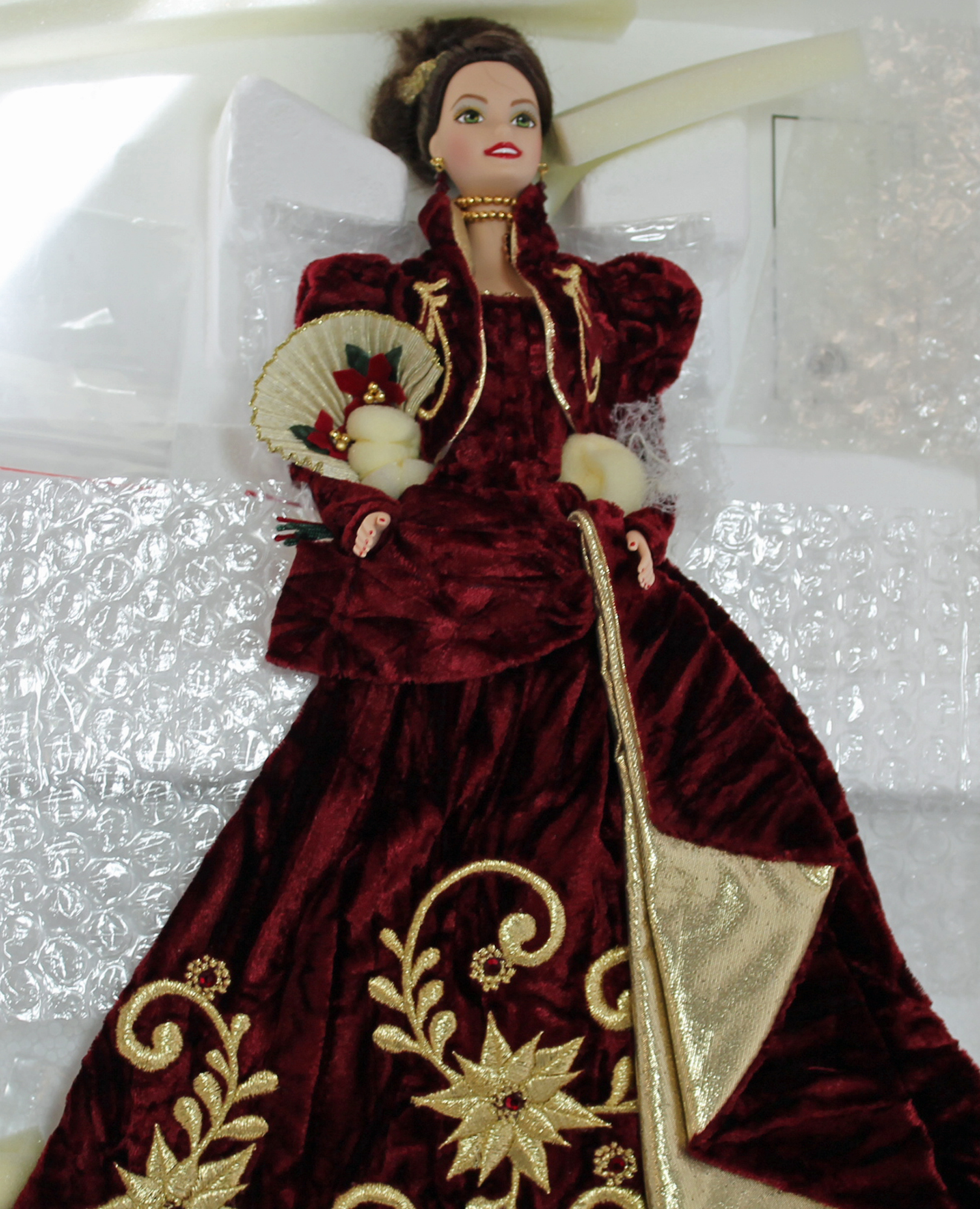 holiday jewel porcelain barbie doll