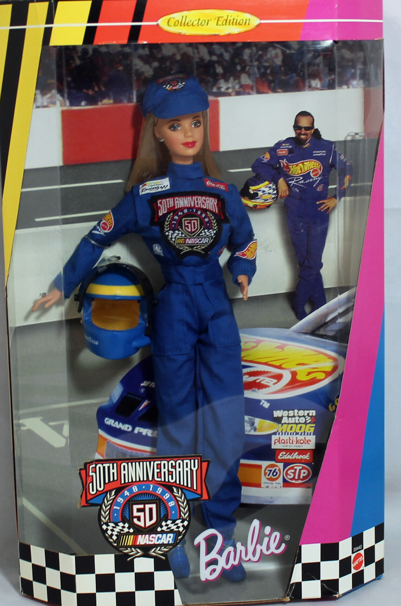 Barbie 20442 ln box 1998 50th Anniversary Nascar Doll ...