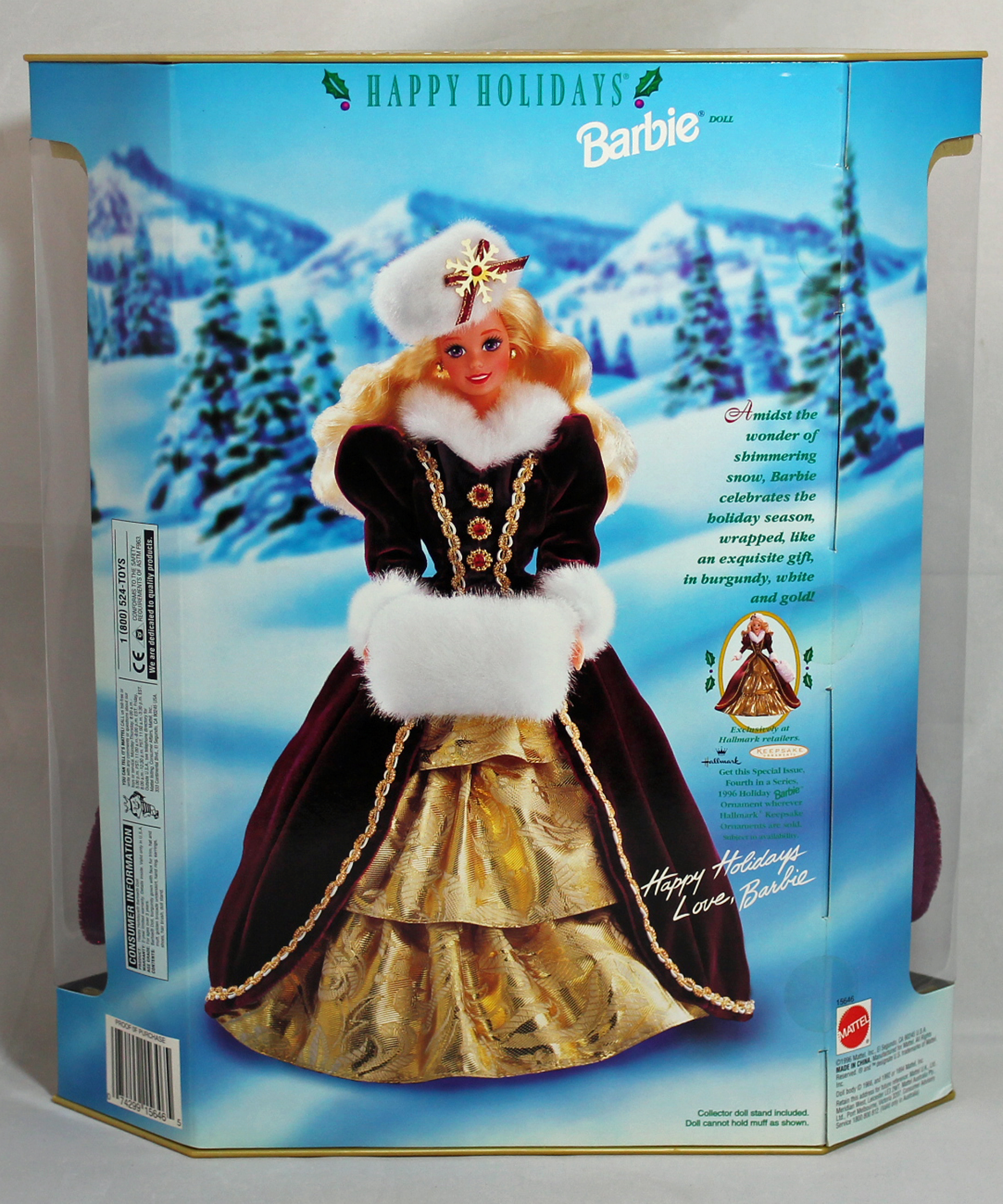 1996 holiday barbie value